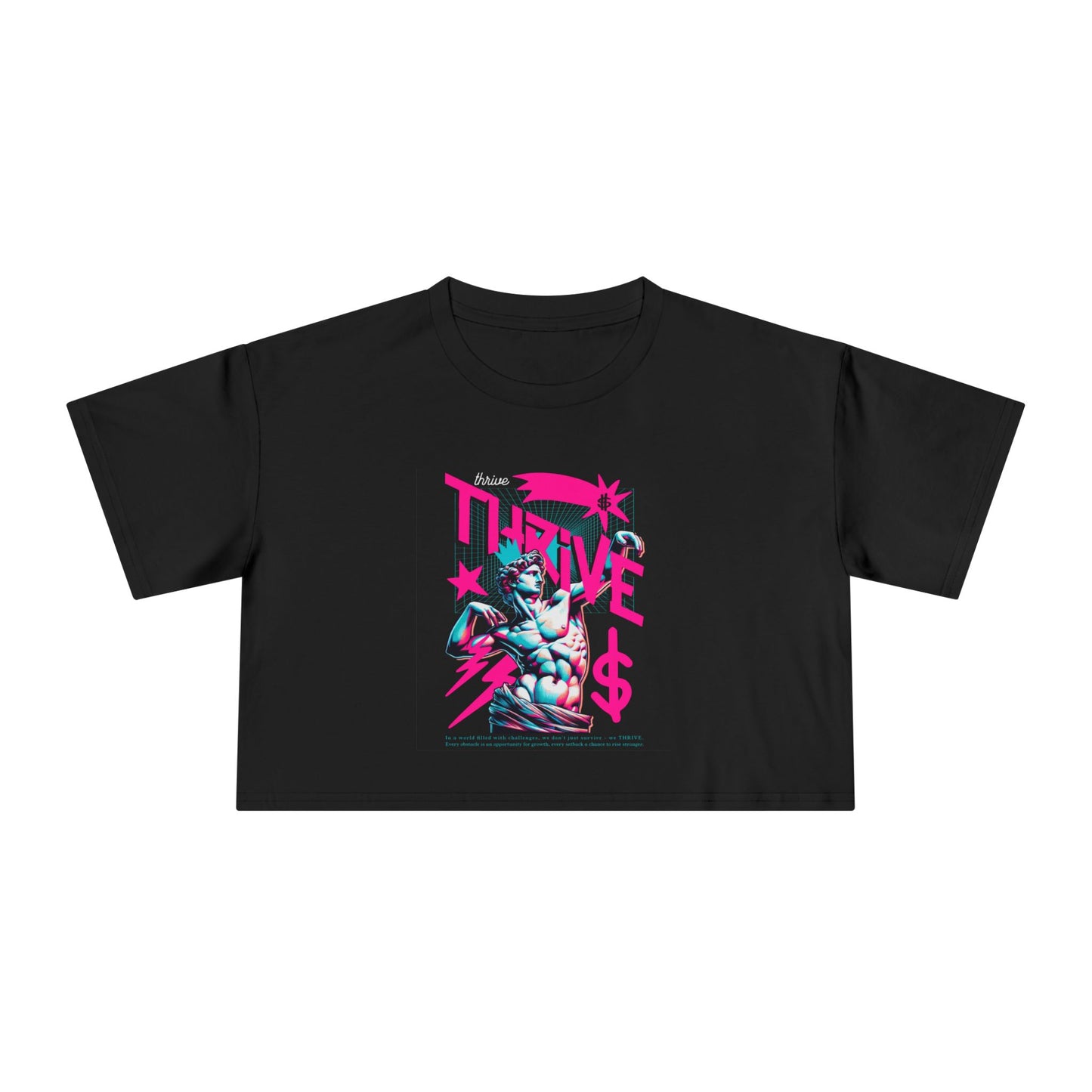 Women's Empowerment Crop Tee - Summer Fashion Top, Bold Graphic Tee, Gift for Her, Casual Street Style