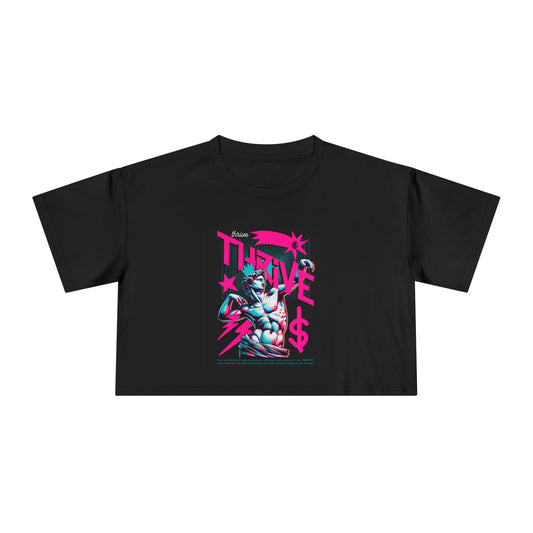 Women's Empowerment Crop Tee - Summer Fashion Top, Bold Graphic Tee, Gift for Her, Casual Street Style
