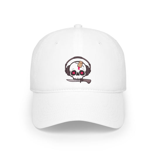 Gorra de béisbol de perfil bajo - White Skull rock