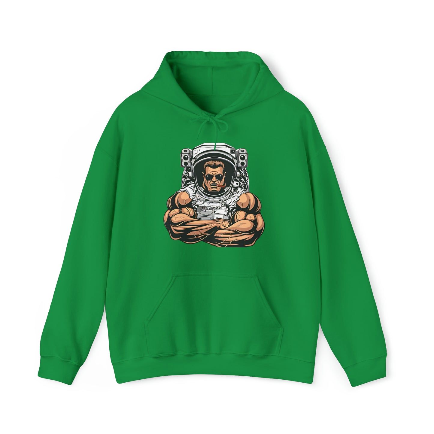 Sudadera con capucha unisex Heavy Blend™ - Culturista con traje de astronauta