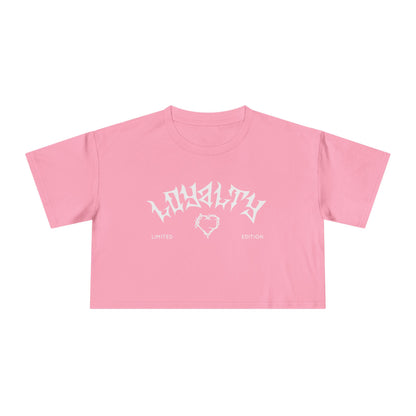 Loyalty Women’s Crop Tee - Bold Graphic Top for Casual Style, Trendy Apparel, Gift for Her, Everyday Wear, Summer Fashion