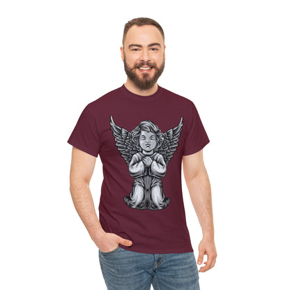 Camiseta unisex de algodón pesado - Estatua del ángel bebé