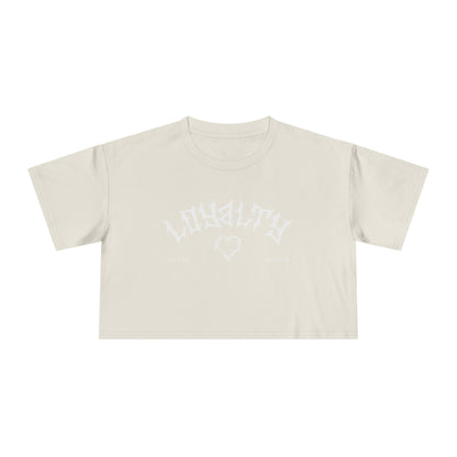 Loyalty Women’s Crop Tee - Bold Graphic Top for Casual Style, Trendy Apparel, Gift for Her, Everyday Wear, Summer Fashion