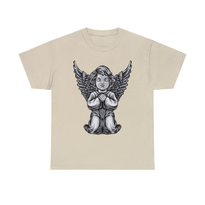 Camiseta unisex de algodón pesado - Estatua del ángel bebé