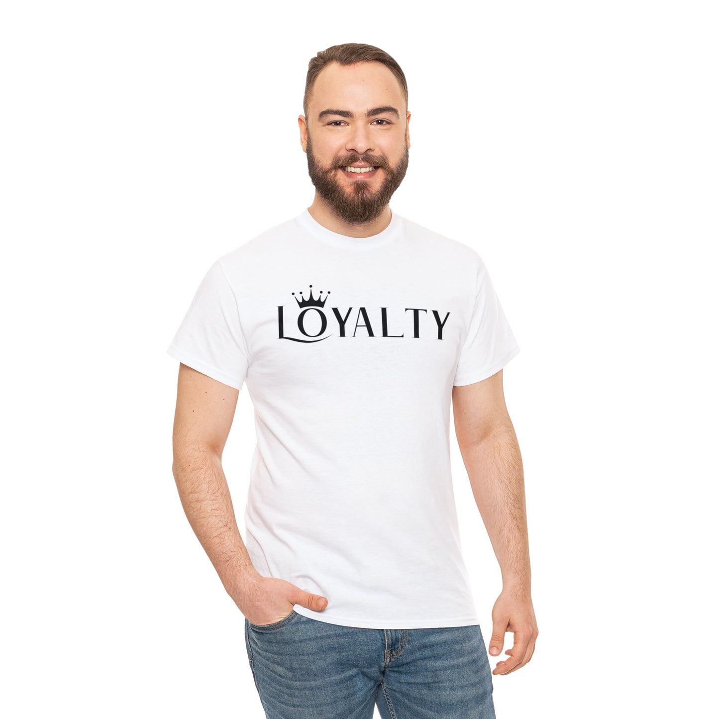 Camiseta unisex de algodón pesado - Reina la lealtad negra