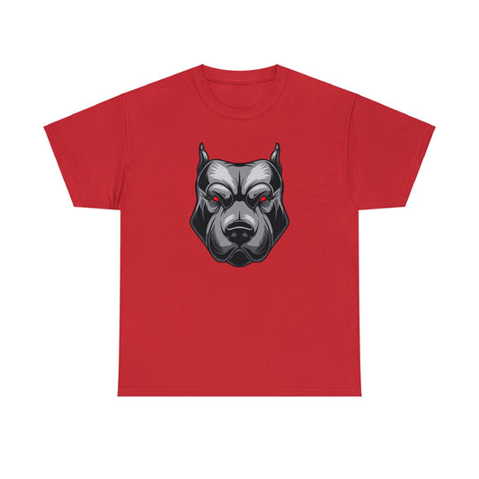 Camiseta unisex de algodón pesado - Angry Pitbull Head
