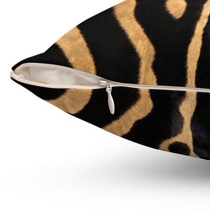 Almohada Cuadrada de Poliéster Hilado - Textura Cebra