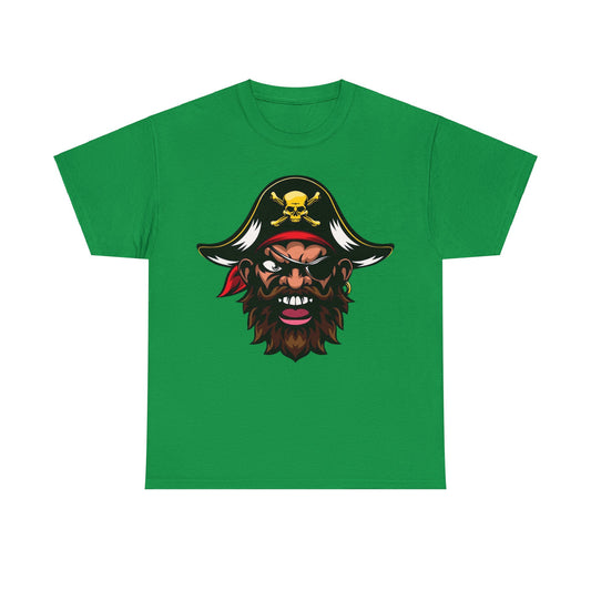 Camiseta unisex de algodón pesado - Capitán Pirata Cara