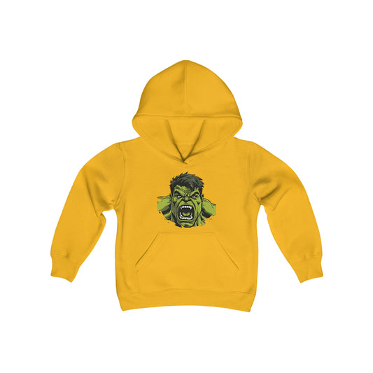 Sudadera con capucha de mezcla pesada para jóvenes - Hulk Angry