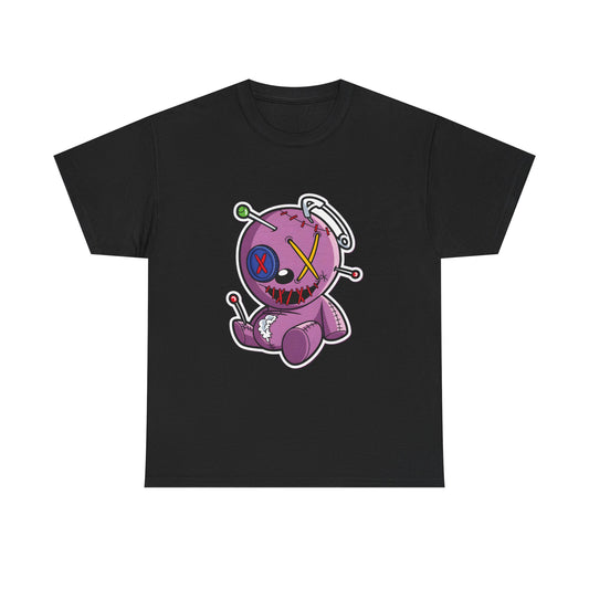 Camiseta unisex de algodón pesado - Alfileres y parches de muñeca vudú