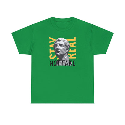 Camiseta unisex de algodón pesado - La estatua griega se mantiene real, no falsa