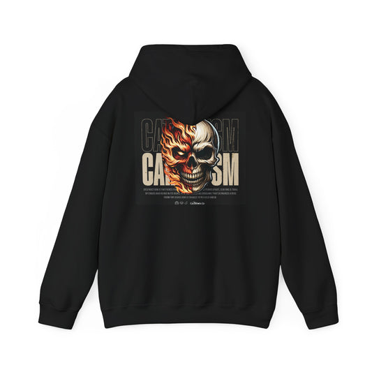 Unisex Heavy Blend™ Hooded Sweatshirt with Skull Design - Perfect for Fall, Halloween