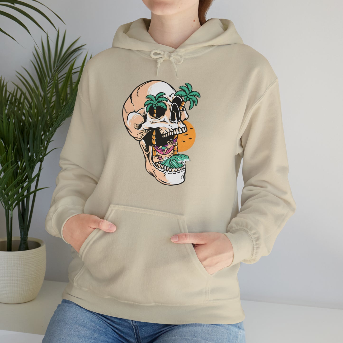 Sudadera con capucha unisex Heavy Blend™ - Skull Island Beach