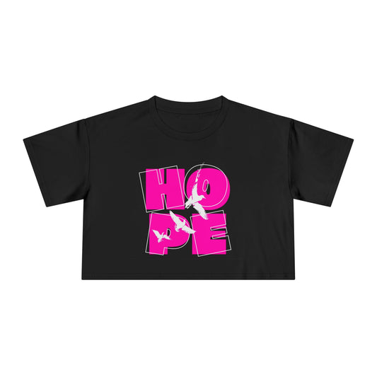 Hope-Inspiring Women's Crop Tee - Motivational Shirt, Gift for Her, Workout Top, Casual Style